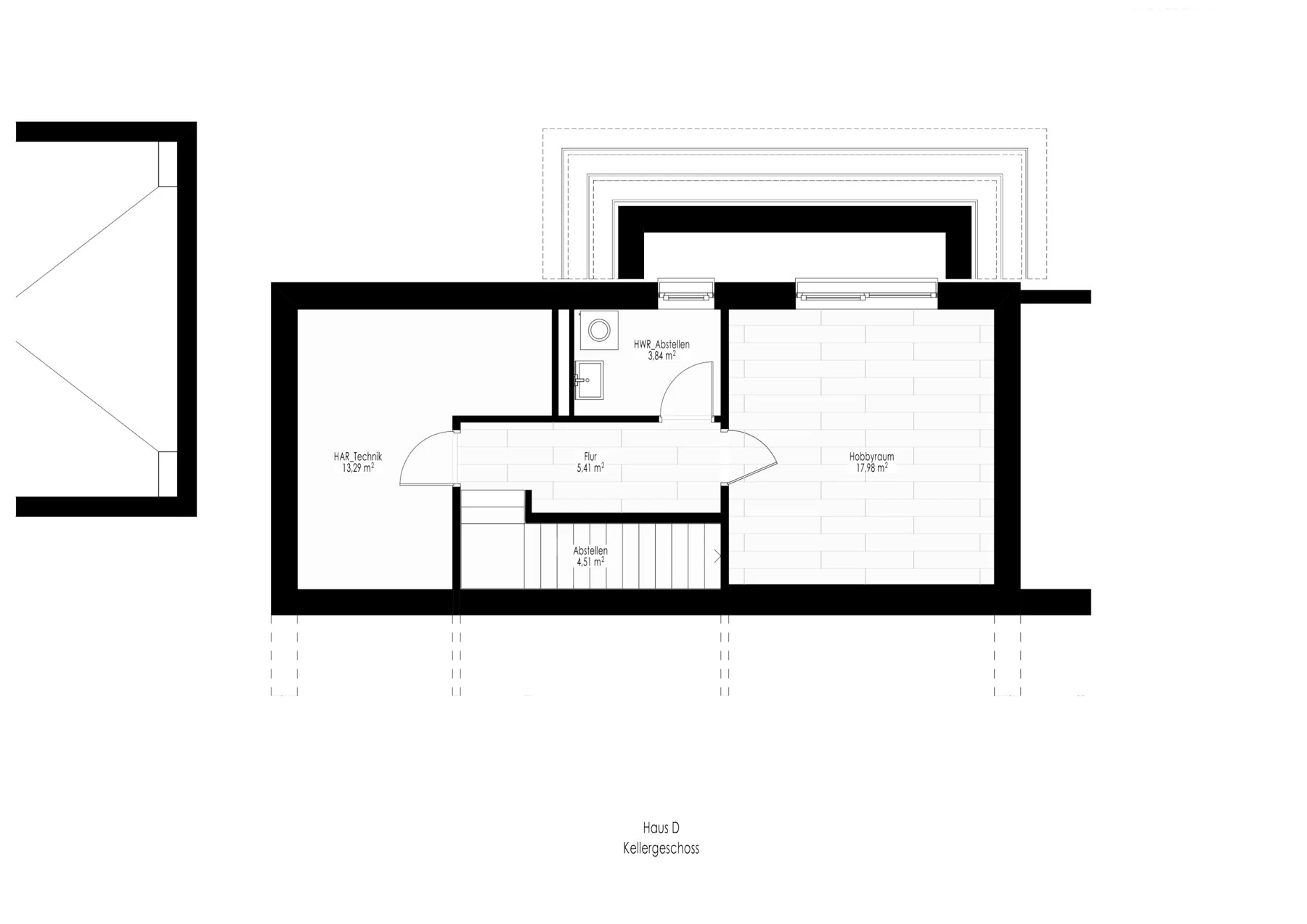 Grundriss Kellergeschoss Haus&nbsp;D